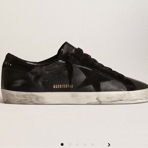 Golden Goose Men's Black and White Sneakers